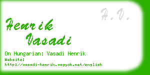 henrik vasadi business card